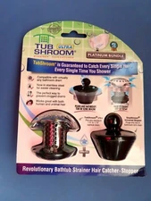 Tub Shroom Ultra Platinum Bundle Fits standard 1.5 to 1.75" bathtub drain  NEW