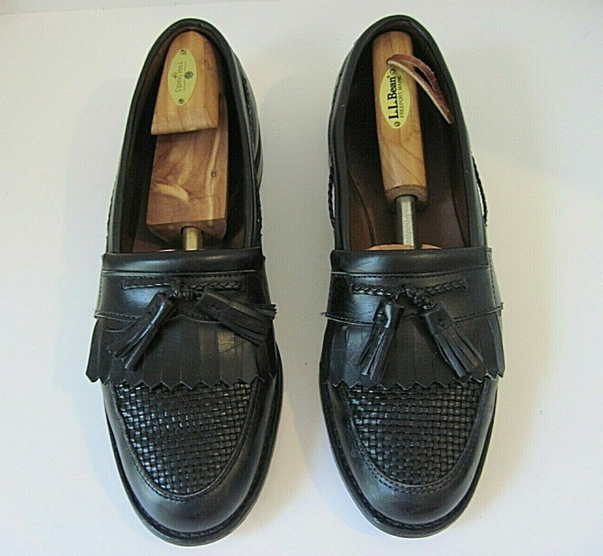 Allen Edmonds Cody Mens Black Leather Kiltie Tassel Loafers  display picture 3