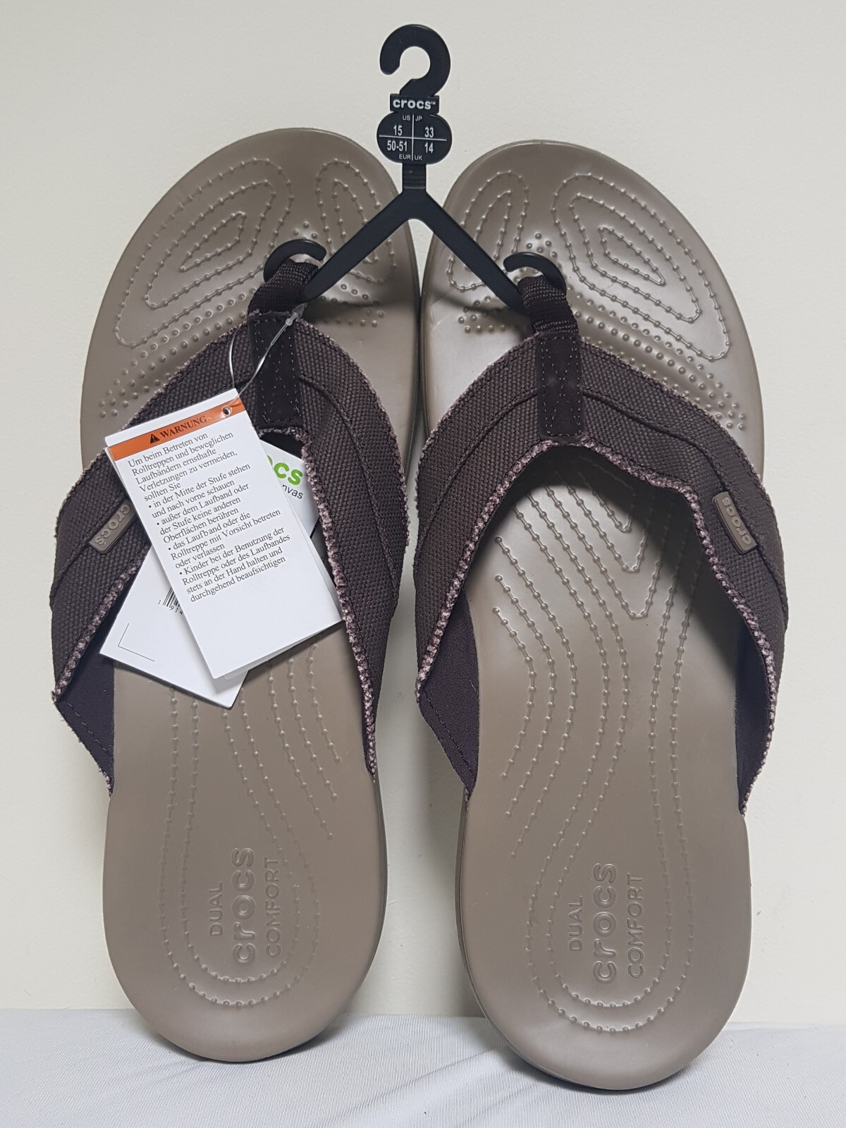 Crocs SANTA CRUZ CANVAS FLIP Mens 15 
