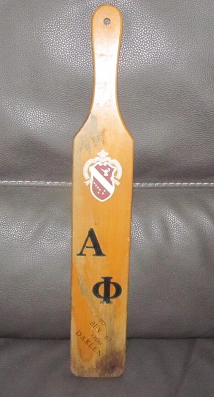 WVU West Virginia University Mountaineers Wooden Fraternity Paddle Beta IOTA