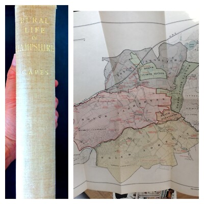 RURAL LIFE in Hampshire.  W. W. Capes.  Manors of Bramshott. 1901. Color Map HC