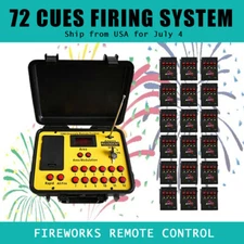 Ship From USA 72Cues Fireworks Firing System 500M ABS Waterproof Case Remote