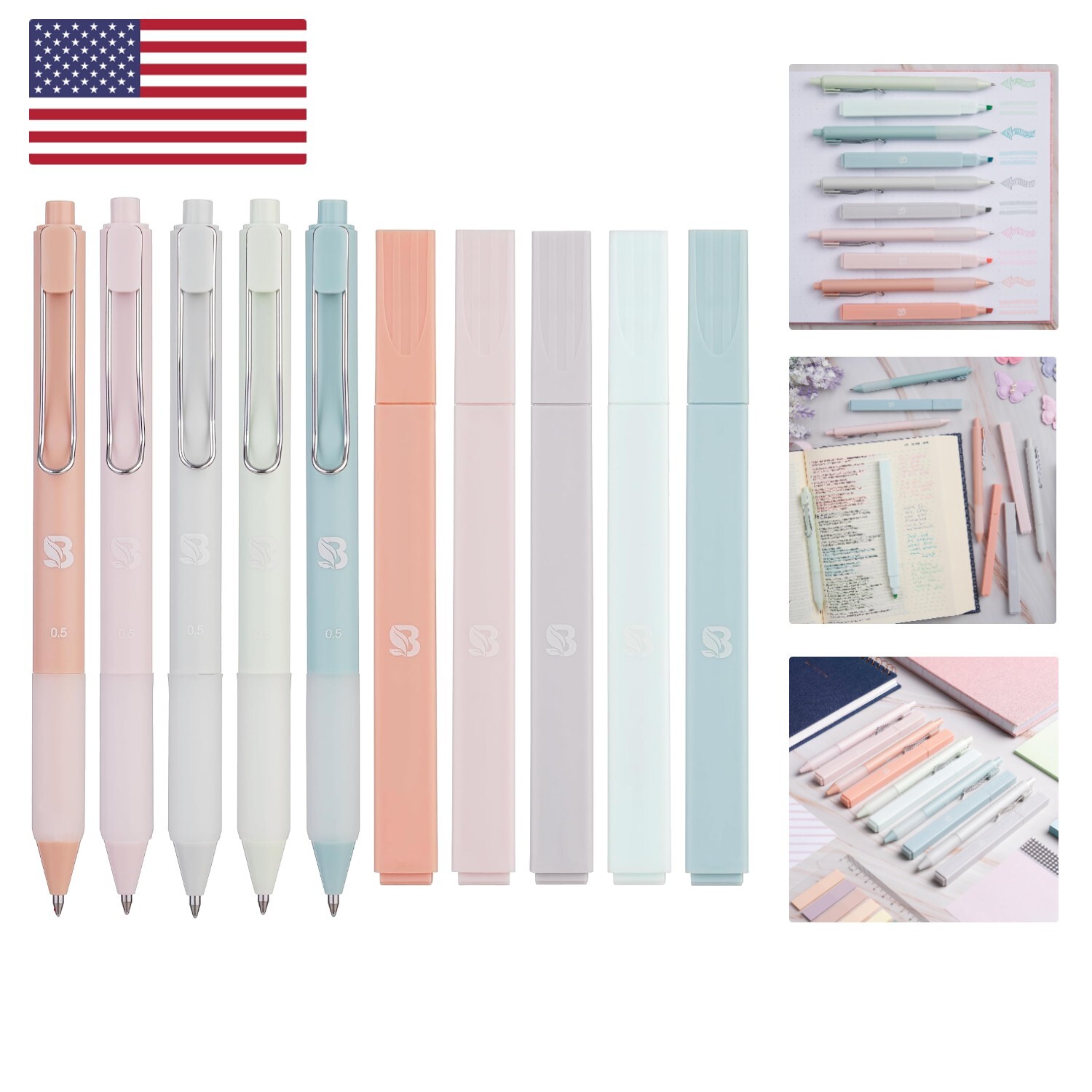 Aesthetic Highlighters and Gel Pens With Soft Ink And Tip, Bible Highlighters...-image