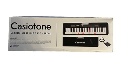 Casio Casiotone LK-S245 Portable Digital Keyboard w Carrying Case
