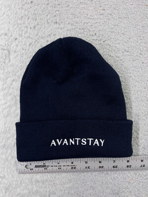 AvantStay Beanie Toque Adult One Size Blue Knit 100% Acrylic Snow Ski Made USA