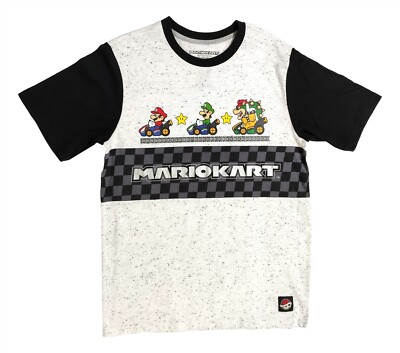 Super Mario Shirt Boys X-Large 14-16 Mariokart Luigi Bowser Short Sleeve  Tee