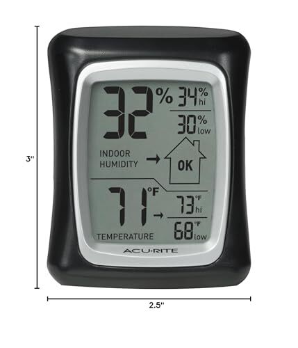 AcuRite Digital Humidity and Temperature Monitor Accurate Hygrometer Gauge 