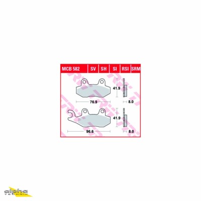 TRW Bremsbelagsatz MCB582RSI DR350 SK42B Speed Triple 1050 R NN01 Cobra 350 AR56
