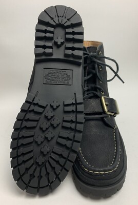 2019 Ranger Gold Thread/Buckle sz9.5 POLO Ralph Lauren Black Grain Leather Boots 2019 Ranger Gold Thread/Buckle sz9.5 POLO Ralph Lauren Black  main image 4