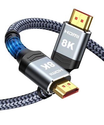 Highwings 8K 10K 4K HDMI Cable 48Gbps 6.6FT/2M, Certified Ultra High Speed HDMI 