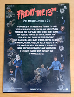 FREITAG DER 13. FIGUREN 25TH ANNIVERSARY BOX SET WERBUNG JASON & PAMELA VOORHEES