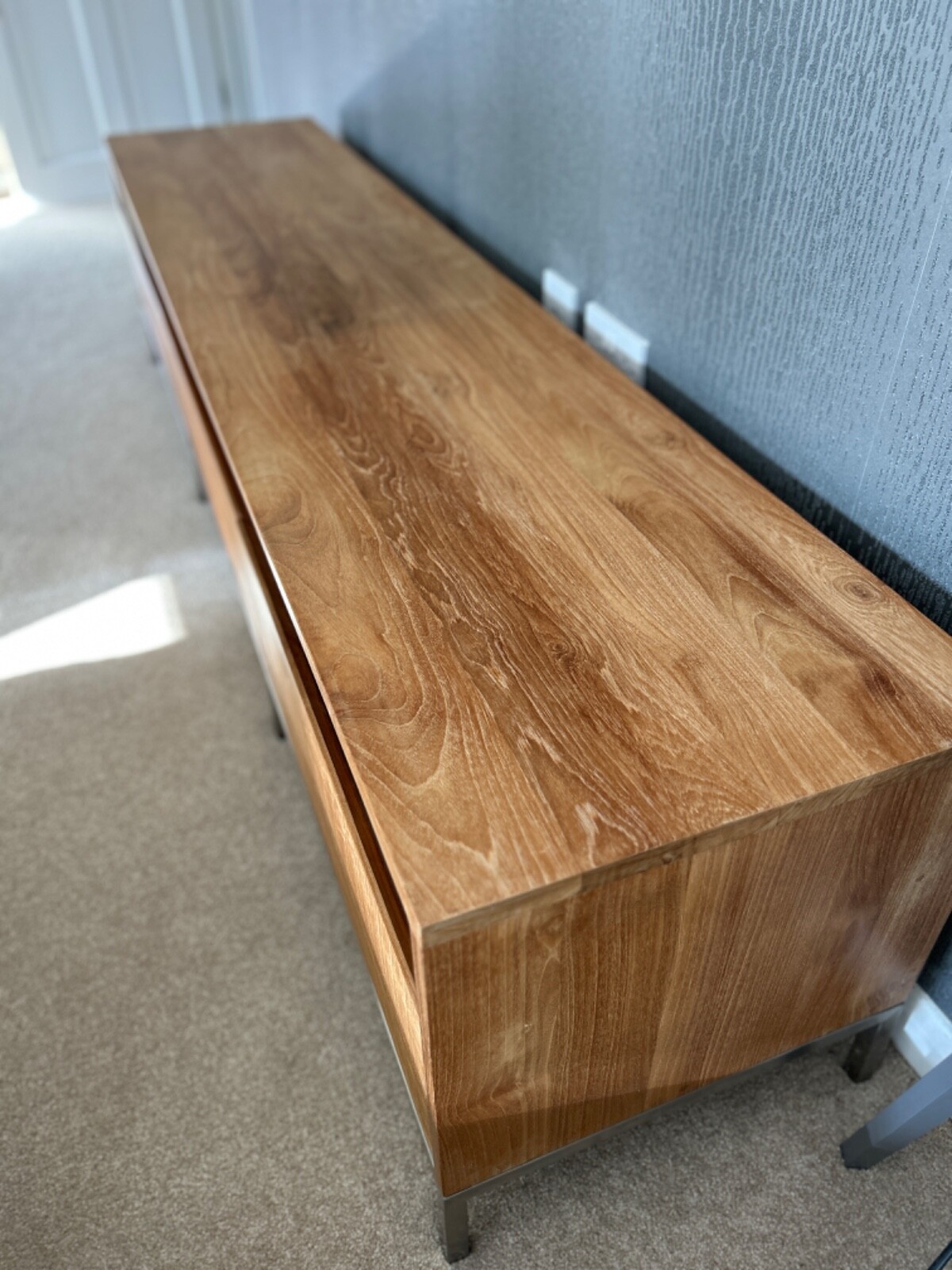 Uber contemporary designer, solid wood tv unit eBay