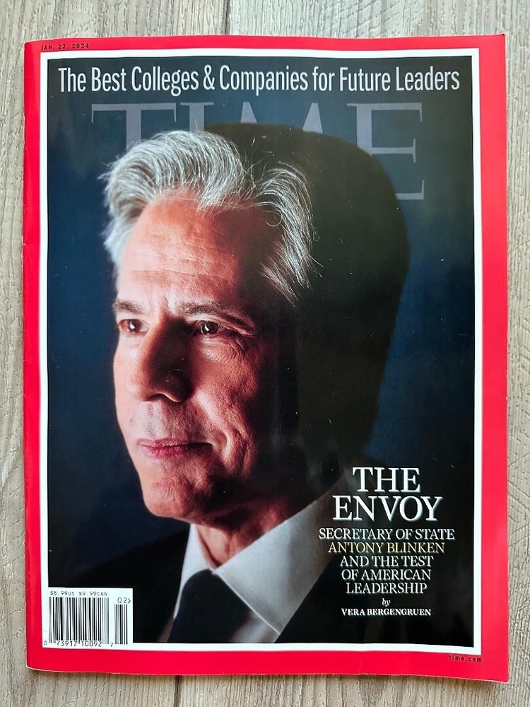 The ENVOY ANTHONY BLINKEN Time Magazine Jan 22, 2024 BEST COLLEGES & LEADERS