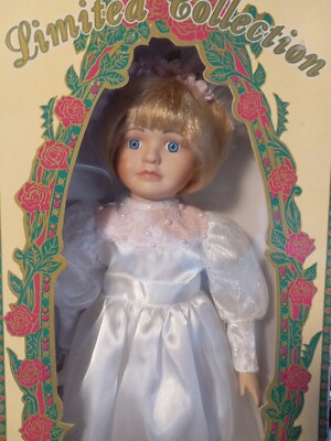 Limited Collection Porcelain Doll With Matching Miniature Ornament