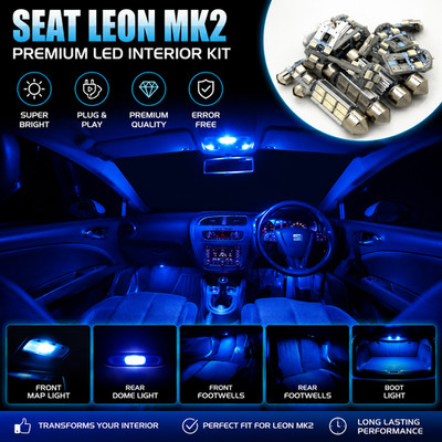 Innenraum LED Birnen Set Beleuchtung für Seat Leon MK2 2005-2012
