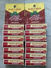 Lot Of 14 Burts Bees 0.15oz. Peppermint Moisturizing Lip Balm Limited Edition