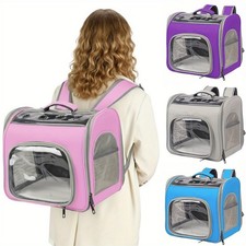 Breathable Cat Backpack Carrier Outdoor Travel Pet Kitten Shoulder Bag Foldable