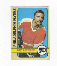 1972-73 TOPPS ROSS LONSBERRY #112 PHILADELPHIA FLYERS