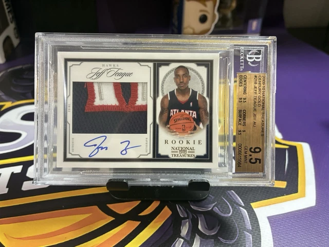 2009/10 National Treasures Jeff Teague RPA Rookie Patch Auto Gold /25 GEM MINT