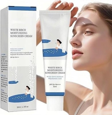 2 x Weiße Birke feuchtigkeitsspendende Sonnenschutzcreme LSF 50+ 50ml. Neu in OVP .