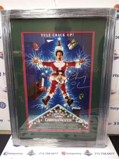CHEVY CHASE SIGNED FRAMED 11X17 CHRISTMAS VACATION MOVIE POSTER - BECKETT COA