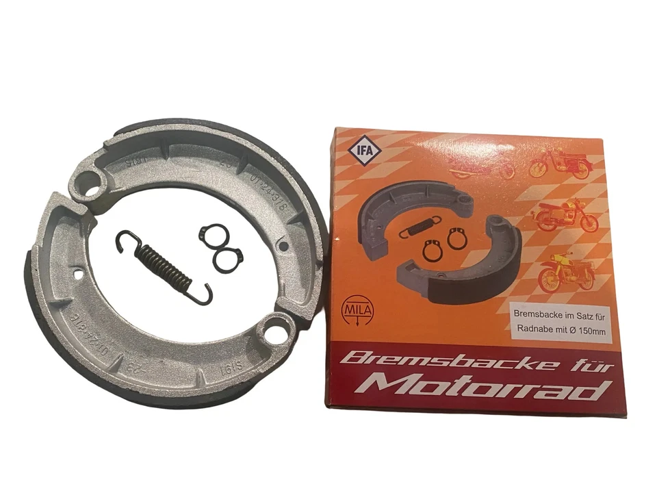 Mz mâchoires de frein 150 mm pour MZ ES125, ES125/1, ES150, ES150/1, ETS125/1, E - Photo 1/4