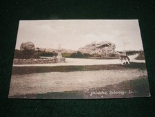 VINTAGE POSTCARD DARTMOOR ROBOROUGH VILLAGE ROCKS MEMORIAL PONY YELVERTON