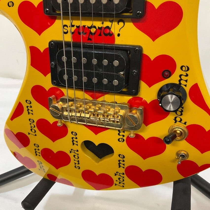 Electric Guitar Burny YH-JR Mini Yellow Heart with Soft Case | eBay