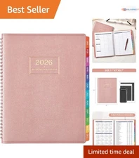 2026 Appointment Book Leather Weekly Planner 9x11 Daily/Hourly Schedule