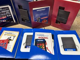 MATTEL INTELLIVISION CONSOLE VINTAGE VIDEO GAME SYSTEM COMPLETE IN BOX W/6 GAMES