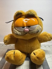 Vintage 1988 Dakin Garfield Plush 10th Birthday  Year of the Party  Tag Korea