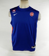 2023-24 Detroit Pistons Buddy Boeheim #35 Game Used Blue Tank Top Shirt L 2901