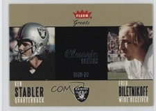 2004 Fleer Greats Classic Combos Kevin Stemke Fred Biletnikoff Ken Stabler 03xg