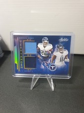 2021 Absolute Team Tandem Derrick Henry/AJ Brown Dual PLAYER USED/WORN Mem #/75