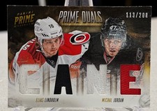 ELIAS LINDHOLM / MICHAL JORDAN 2013-14 Panini Prime Duals Jersey 113/200