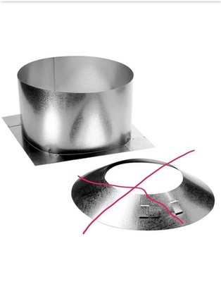 DuraVent DuraPlus All-Fuel Chimney 6in. to 8in. Diameter Attic Insulation Shield