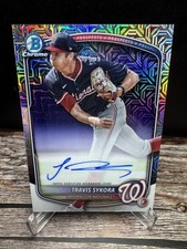 2025 Bowman Chrome Travis Sykora Mega Box Chrome Prospect Mojo Auto #BMA-TS (RC)