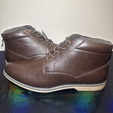 London Fog Boots Mens Size 13M Brown Tyler Chukka Memory Foam