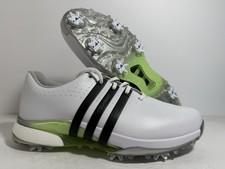 Adidas Tour360 24  White Green Spark  Men  s Size 9 Cushioned Golf Shoes