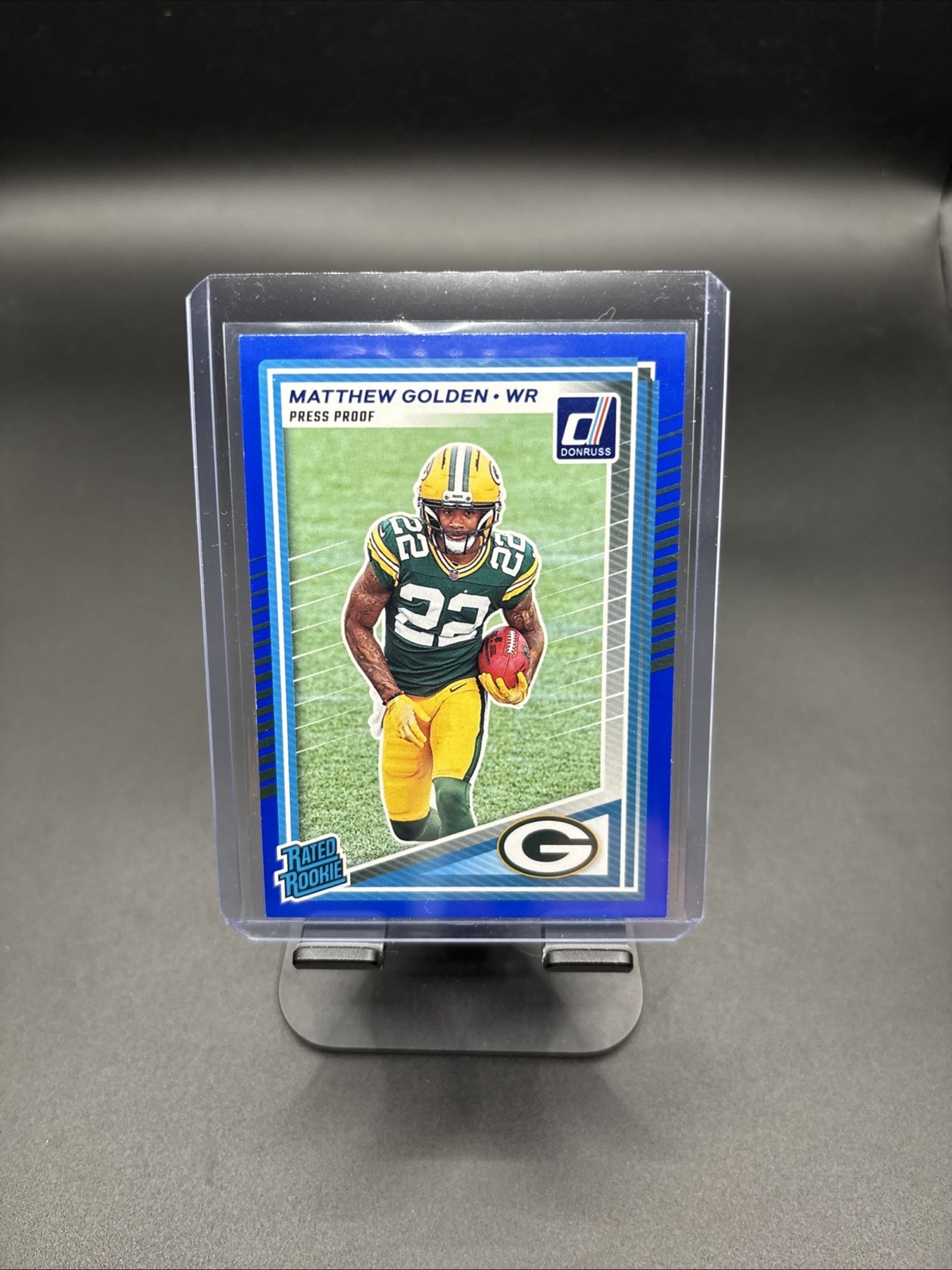 2025 Panini Donruss - Rated Rookie Matthew Golden #311 Press Proof Blue (RC)