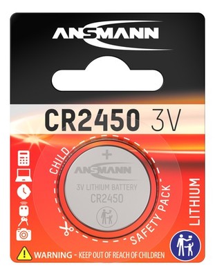 ANSMANN CR2450 Lithium Knopfzelle  / 3 V