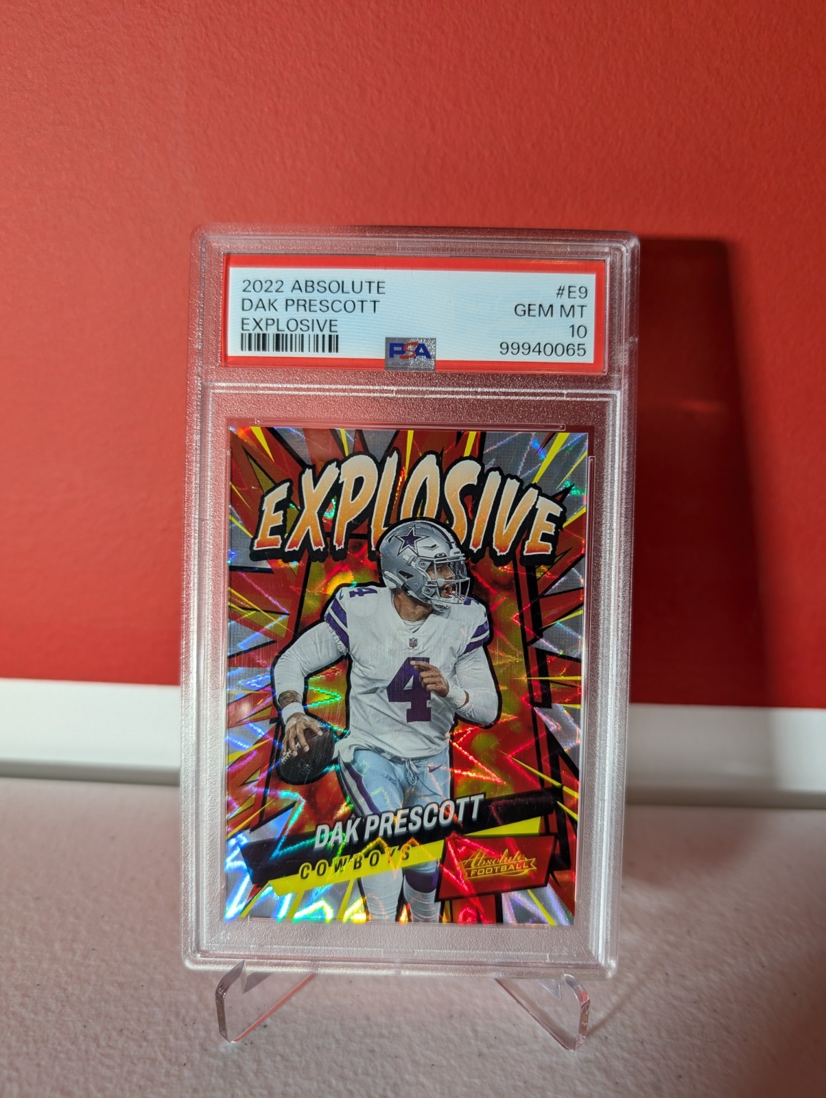 2022 Absolute Football Dak Prescott  EXPLOSIVE SSP Dallas Cowboys PSA 10 Graded