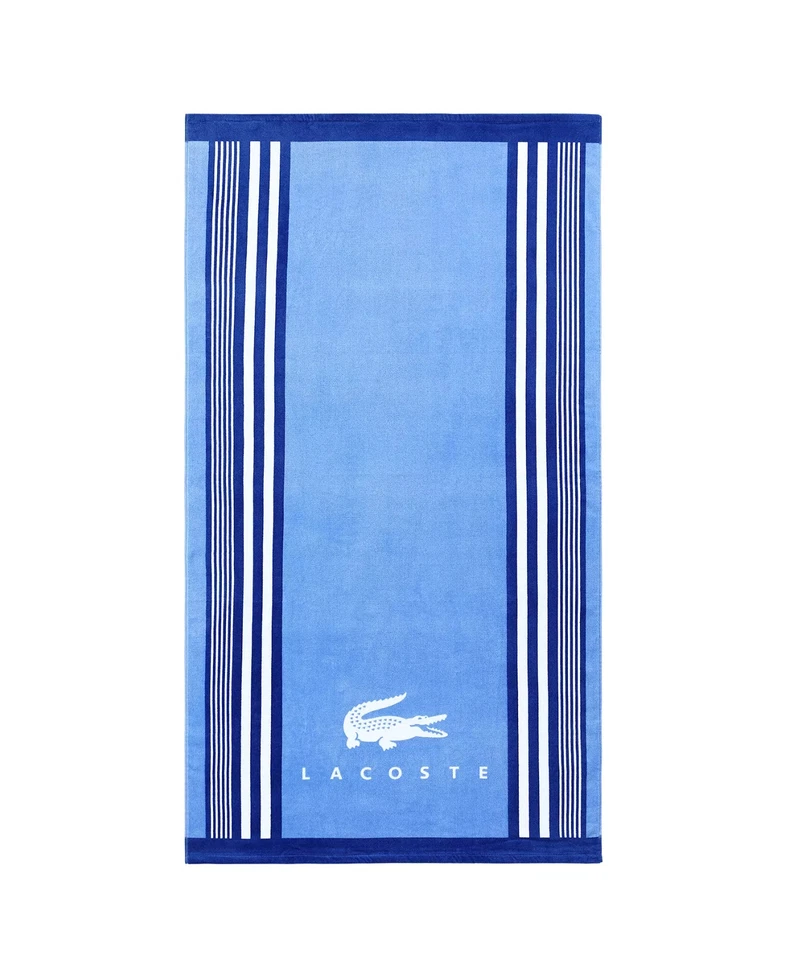 Toalha de praia original Lacoste grande 100% algodão nova 36x72” - Imagem 2 de 4