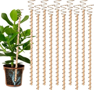 10pcs Electroculture Plant Stakes 17'' Copper Coil Wire Antennas Garden Tensor