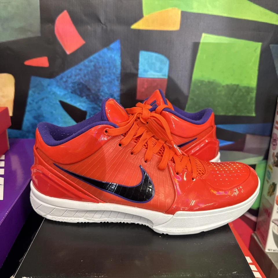 Size 10.5 - Nike Undefeated x Kobe 4 Protro Team Orange - Image 4 of 4