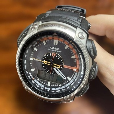 Casio Pro Trek PRW-5000 Men's Wristwatch Radio-Controlled Solar Vintage Japan