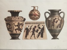 Engraving Copper Vases Greek Etruscan Inghirami, Etruscan Monuments