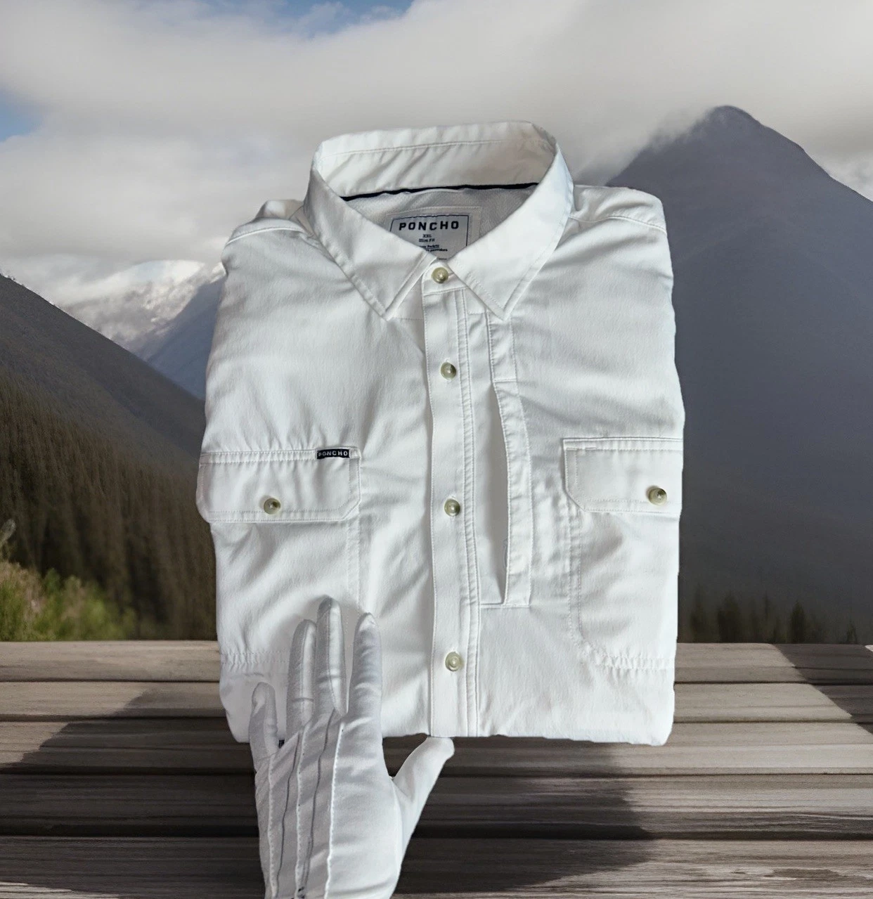Poncho Western Shirt Men 2XL Slim White Long Sleeve Button Performance Vented
Opens in a new window