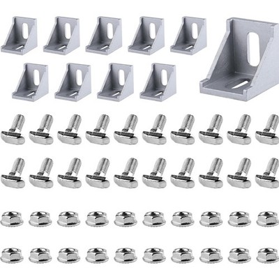 Aluprofil Winkel 40x40 Befestigungsmaterial 10 Stück CNC 3D-Druck DIY