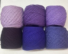 Hilo Cristal Morado Variado Mexicano 100  100gr set de 6